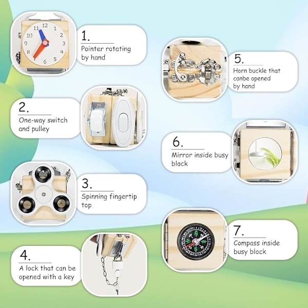 for Kids Busy Board Toddler Reiseleker Pedagogiske leker for baby