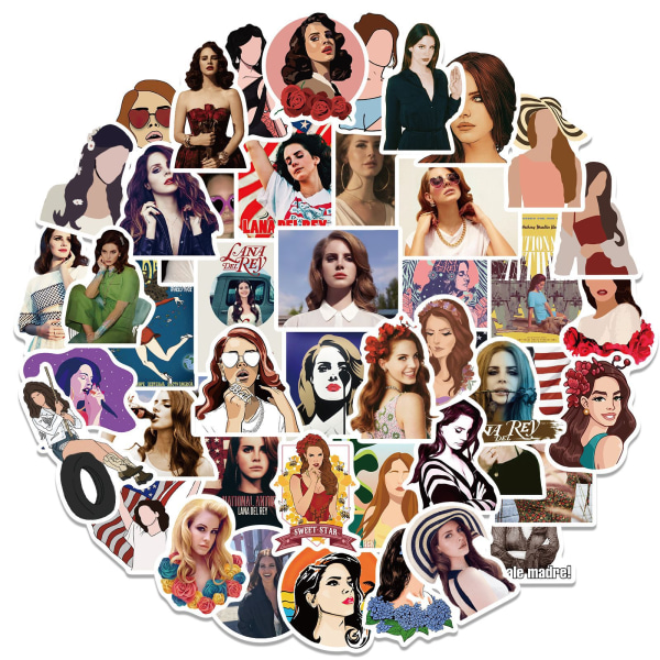 50 pcs singer Lana Del Rey Graffiti sticker