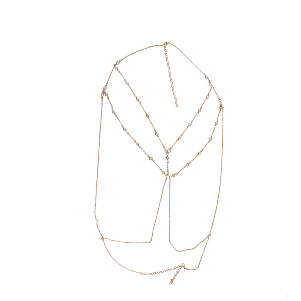 1 st Fashion Bikini Crossover Midja Mage Bälte Kroppssmycken Halsband