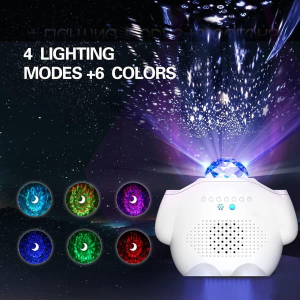 Hvit LED stjernehimmel-projektor Galaxy Light Projector Sky Night L