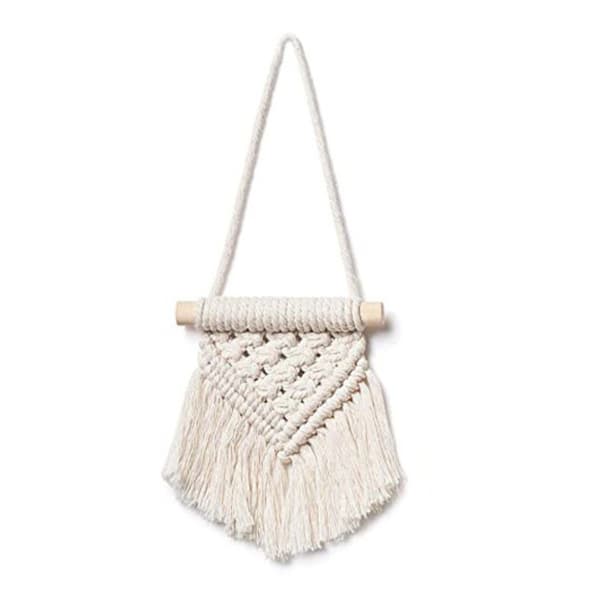 Mini väggbonad med fransar 5 delar söt boho biltillbehör prydnad