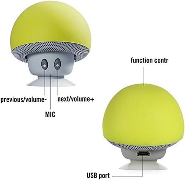 Mini sopp bærbar trådløs Bluetooth V2.1 høyttaler og telefon