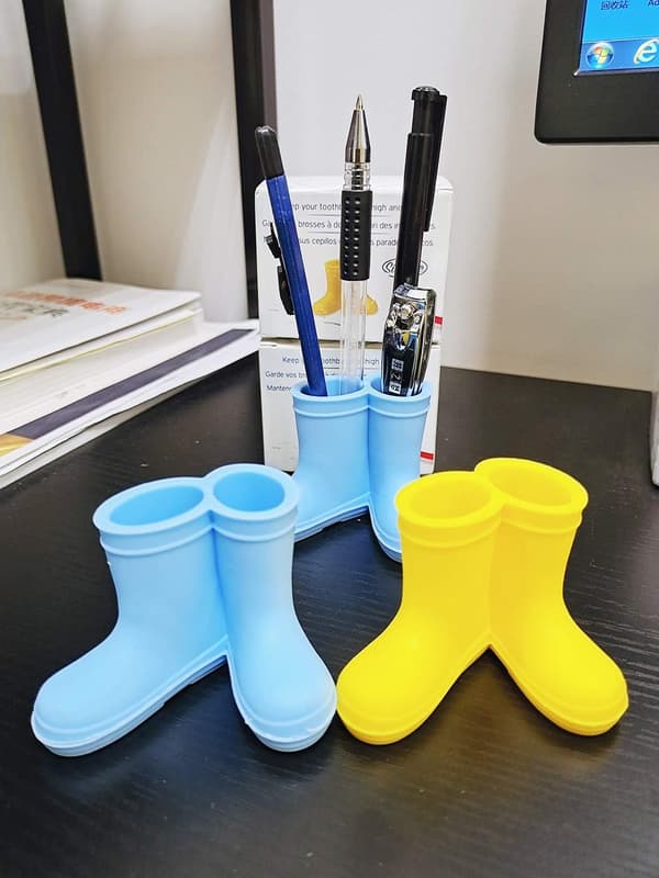 2-pack regnstövlar tandborsthållare silikon söt arrangör för dig