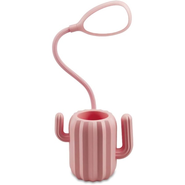 Børne Skrivebordslampe, Dæmpbar Touch LED Skrivebordslampe Sengelampe Læselampe Genopladelig Trådløs Skrivebordslampe Pen Holder - Pink