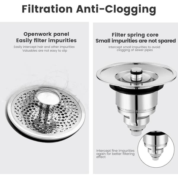 Universal Vask, 34-38mm Pop-Up Vaskprop, Vask Afløb med Anti-Tilstopning