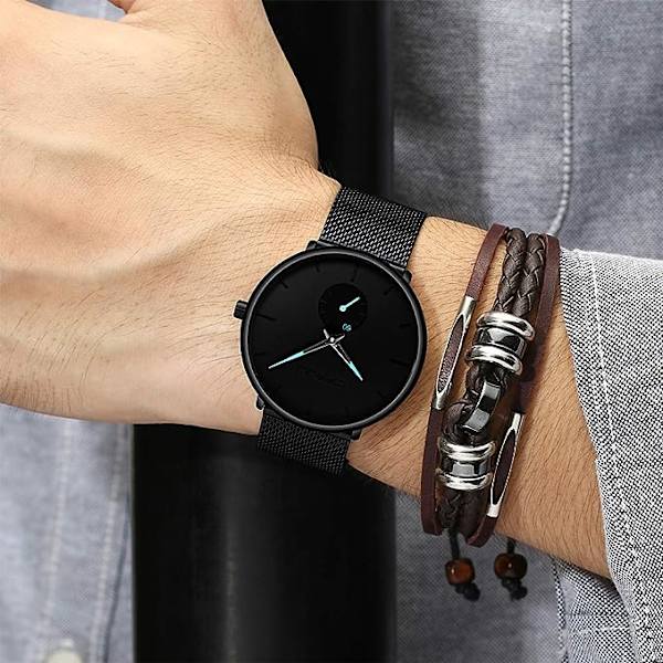Herrklockor Ultratunna Minimalistiska Vattentäta - Fashion Wrist Wat