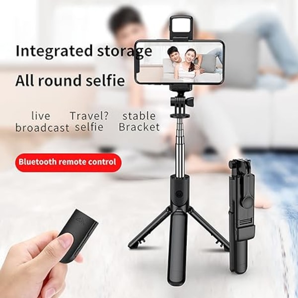 Ny Selfie Stick Tripod Bluetooth Fjernbetjening Teleskopisk self