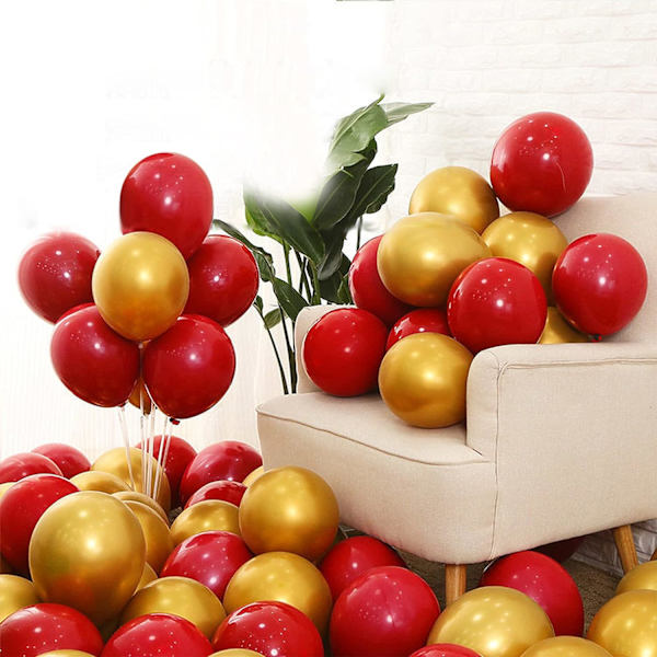 Röda ballonger 100 st 10 tum röda latexballonger för bi
