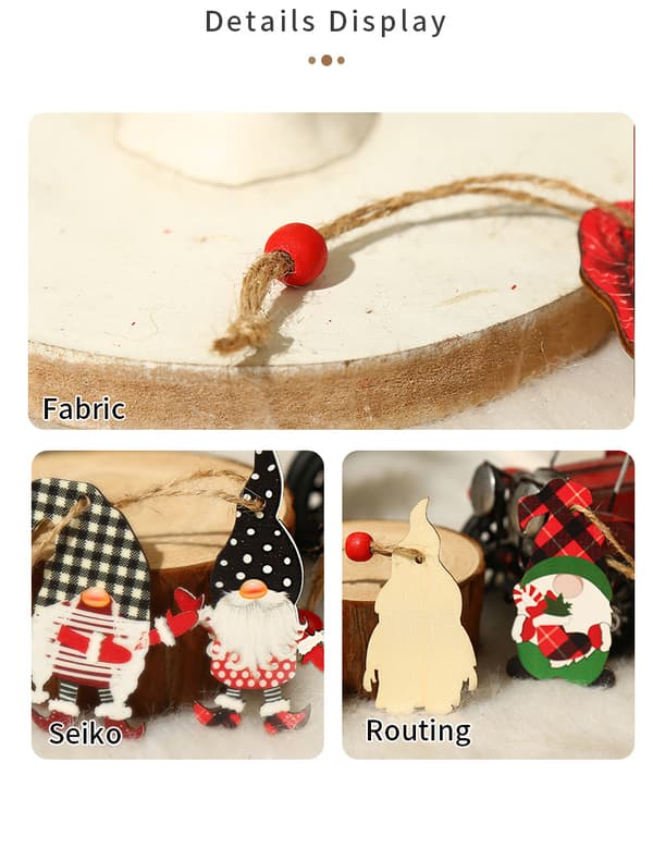 36 stk. julepynt, træ julevedhæng, Chris