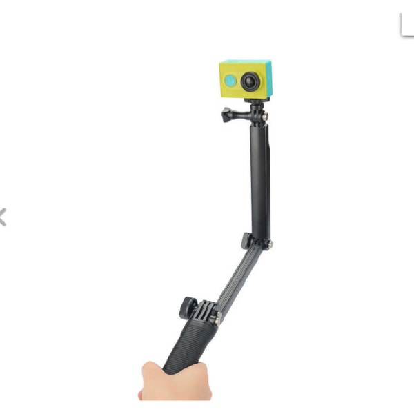 Foldbar 3-vejs greb vandtæt monopod selfiepind til Gopro Her