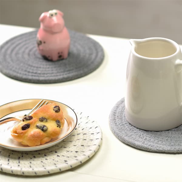 Potholders Set Trivets Set  Pure Cotton Thread Weave Hot Pot Hold