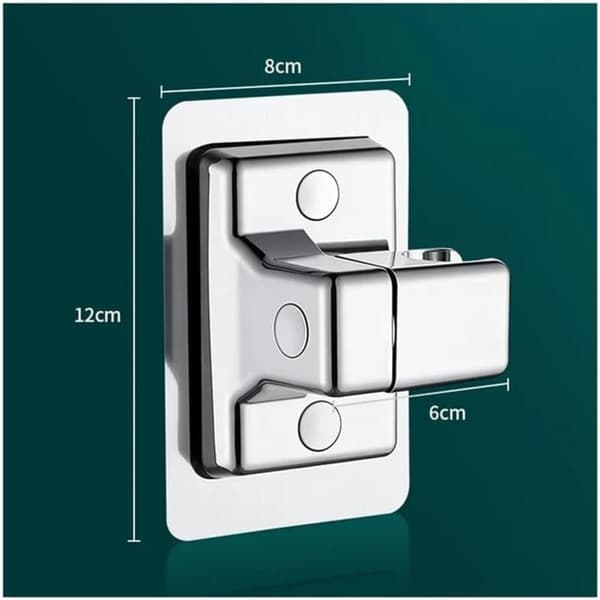 (Silver) 2-pack Justerbar Duschhuvudhållare Självhäftande Väggmontering