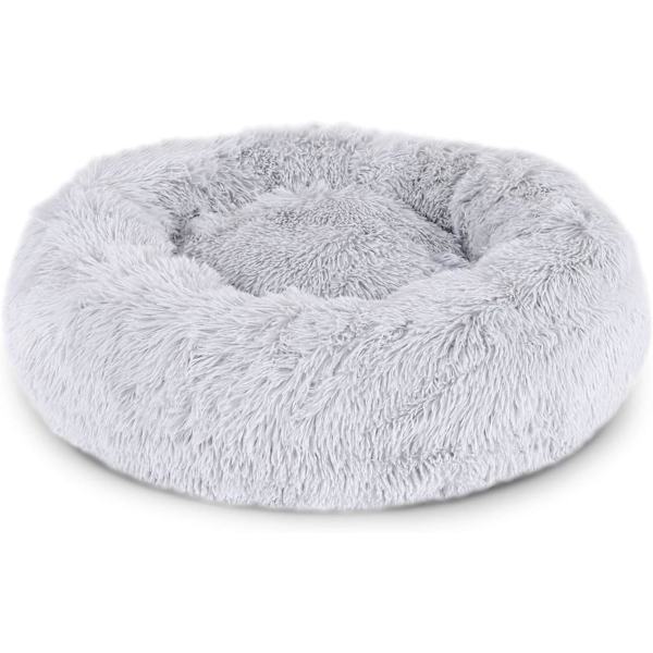 Rund hundkorg kattkudde donutkorg Ø 60 cm (L) Mörkgrå