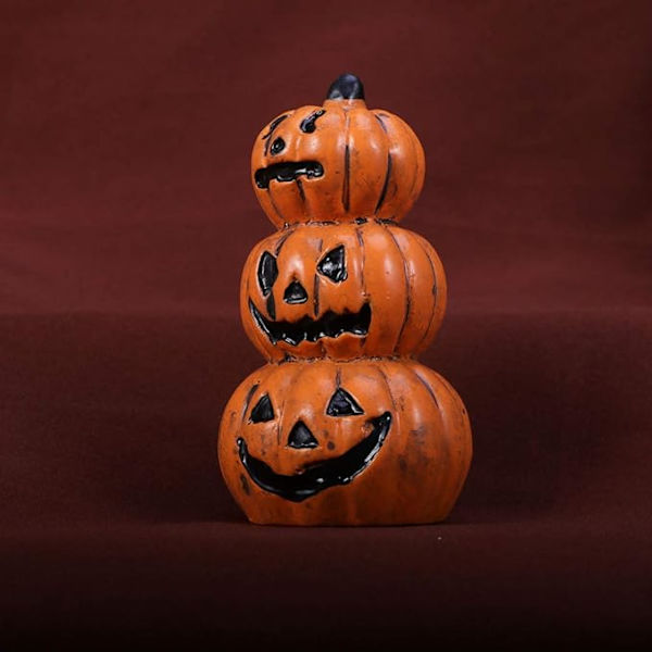 1 kpl Halloween-koriste Mini-hartsi Käsityö Kolme Kurpitsapäätä Hallo