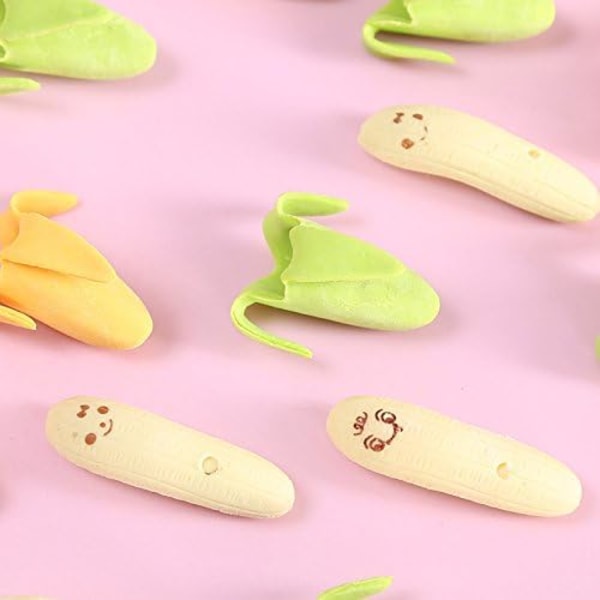 Mini bananviskelæder 8-pak aftageligt bananviskelæder blyantsviskelæder F