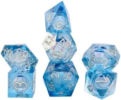 Øjenæble Terningesæt Skarpe Kanter - Dungeons and Dragons Polyhedral Blå