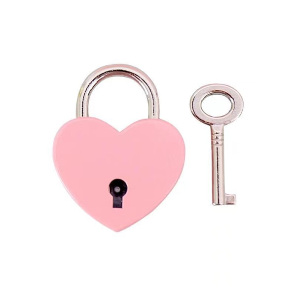 Girl heart creative love padlock portable mini small lock home lu