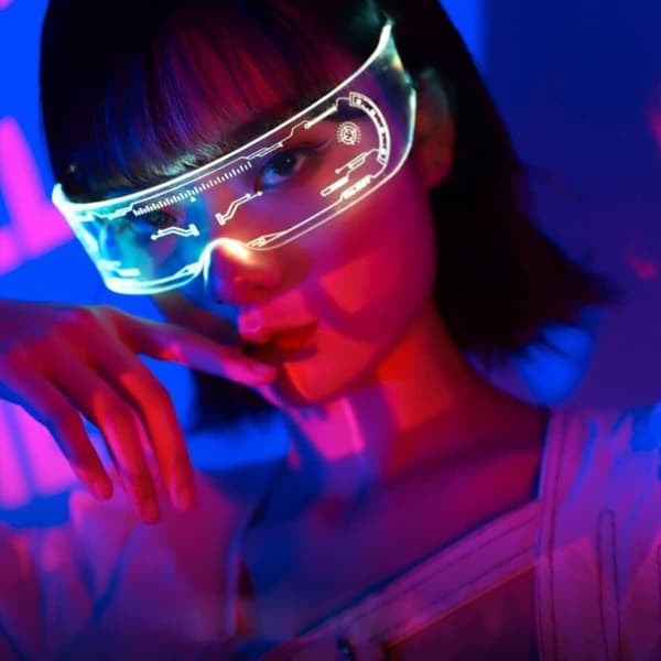 LED-lasit valaistut lasit, 7 väriä väri Punk LED Illuminat