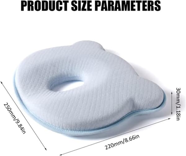 Barne Pude, Memory Foam Reisepute, Baby Hodeform, Bomull,