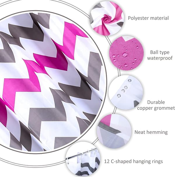 Duschdraperi Anti-mögel Vattentät Polyester Hörn Badkar Curta