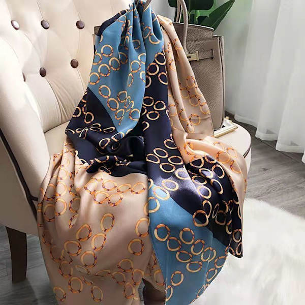1PC Navy Naisten Huivi Silkki Satiini Huivit Painettu Huivi Leopardi S
