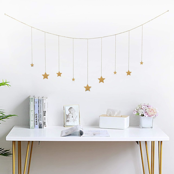 Tähtiseppele ketjulla Boho-seinäkoriste Art Deco -huonekoriste häihin