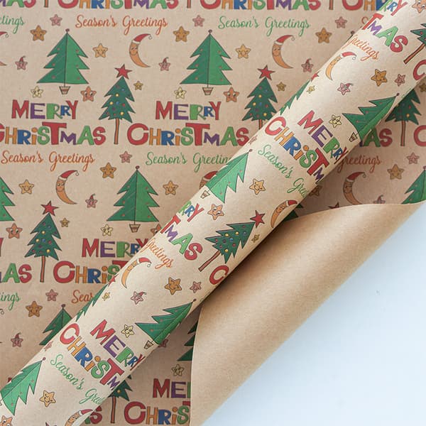 1 st julpapper i kraftpapper, presentpapper för födelsedagar, C