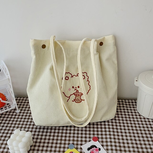Dam Canvas Handväska Enkel Mode Axelväska Crossbody Väska för