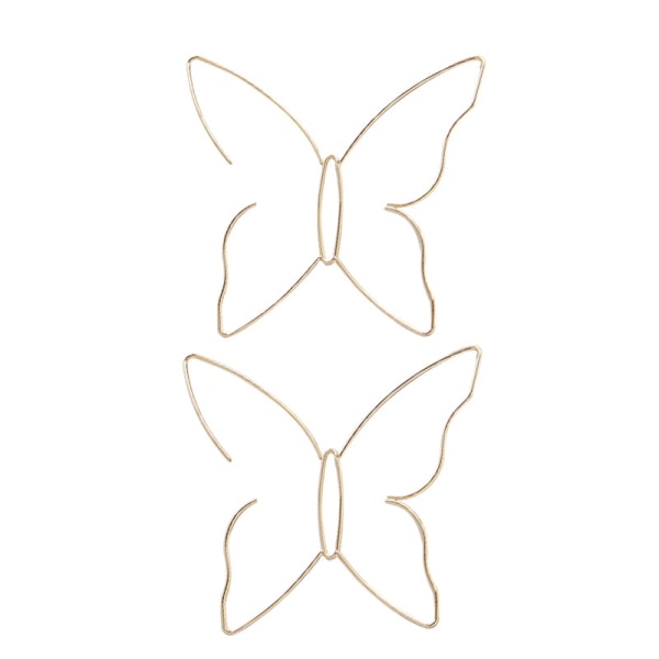 Mote Damer Boho Gold Big Butterfly øredobber Frynser Lang kjede