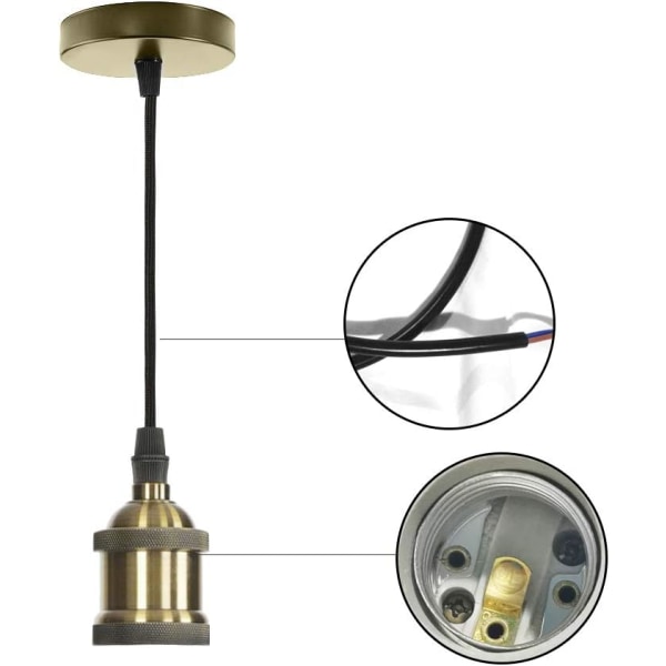 Industriell vintage ljuskrona vintage taklampa E27 lamphållare