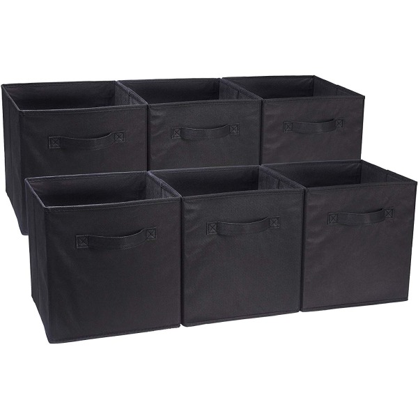 6 st Non-woven förvaringsbox, hushållskläder sortering förvaringsbox