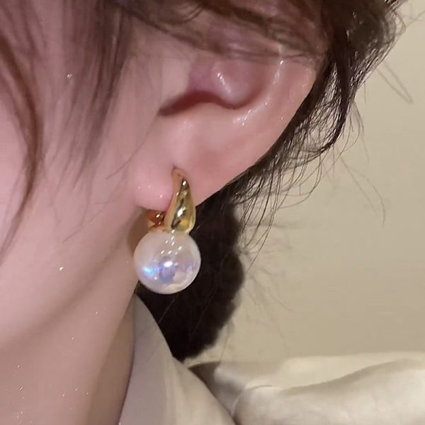 Pärlörhängen för kvinnor Silver Vit Guld Droppörhängen Cubic Zirc
