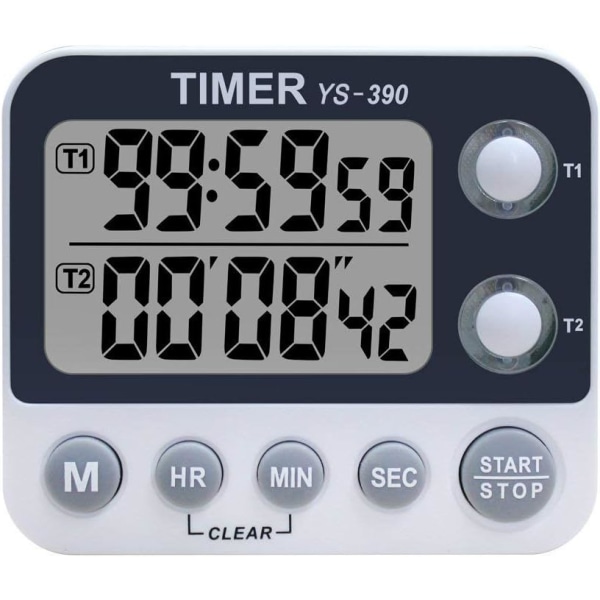 Köktimer, 2-kanals Köktimer, Justerbar Ringvolym, Matlagning