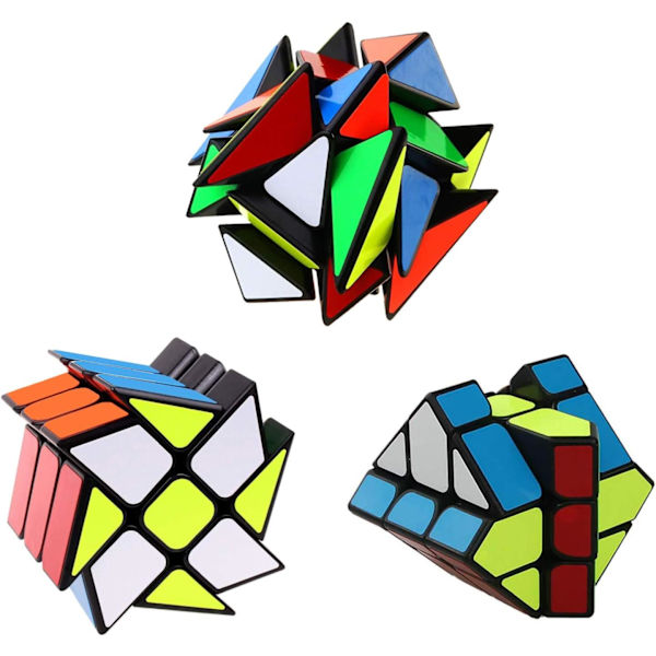 Hastighetskubset 3-pack Magisk Hastighetskub-paket 3x3x3 YJ Windmill Cu