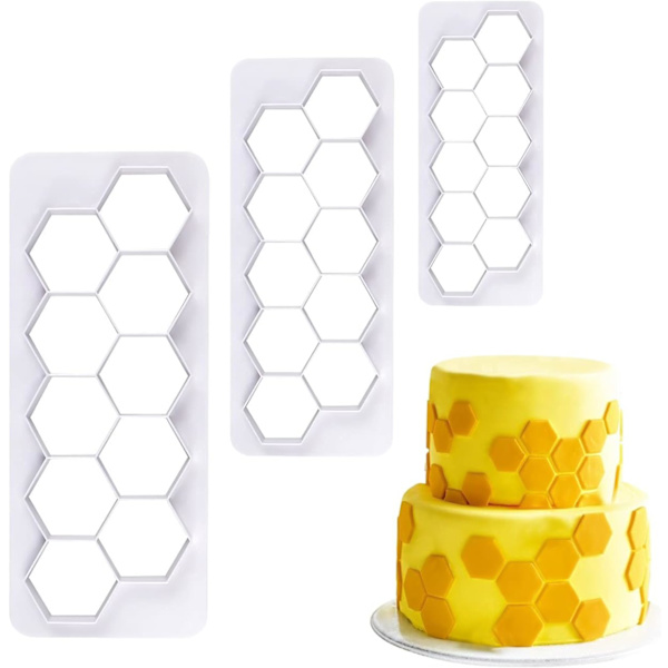 Hex Cookie Cutter - Geometrisk Multi Cutter - Fodbold Kage Fudge