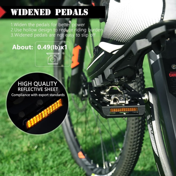1 par sykkelpedaler MTB-pedaler Universal 9/16 tommers pedaler Nye D
