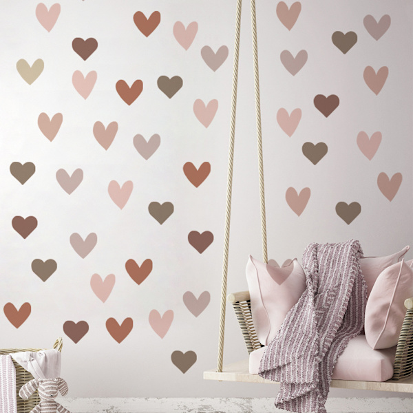Väggdekaler Hjärtdekaler Väggdekor för sovrum Vardagsrum DIY