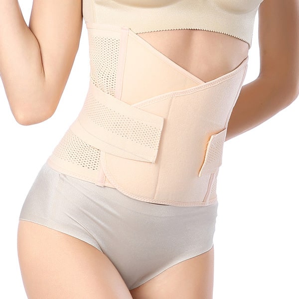 Postpartum Support Recovery Belt Waist Corset Abdominal Belt Slimming Belt Waist Exerciser (Hudfarve L.