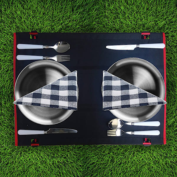 1 stk./1 sæt bærbar picnicture rustfrit plastik picnicture redskab K