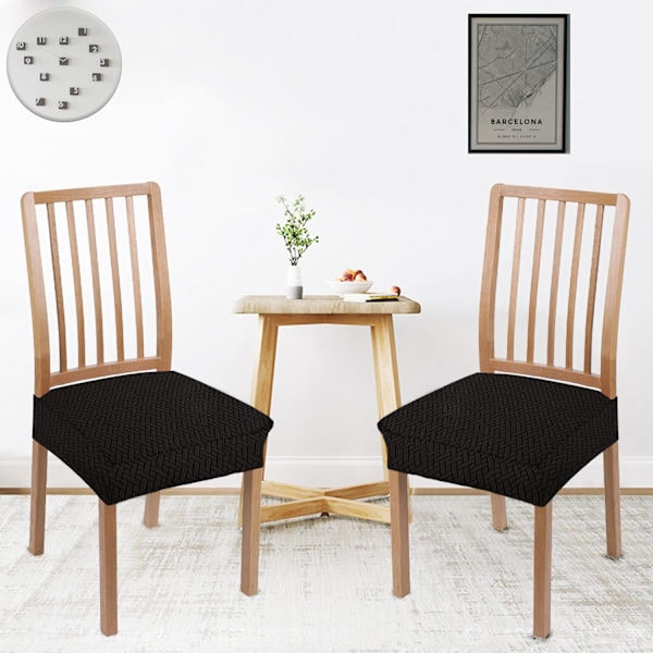 Stretch Jacquard Elastisk Stolsöverdrag Präglad Stolsöverdrag fo