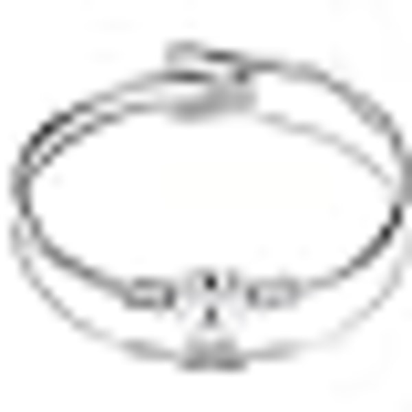Dam Armband med Initialer, Bokstav Armband Hjärta Kabel Hänge Bra