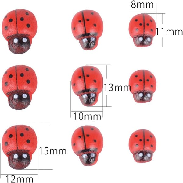 300 stk Mini Tre Ladybugs Bille Bille Dekorasjon