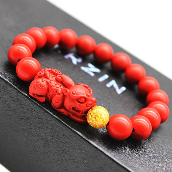 Feng Shui Amulet Armband Prosperity Röd Pärla Armband Med Penda