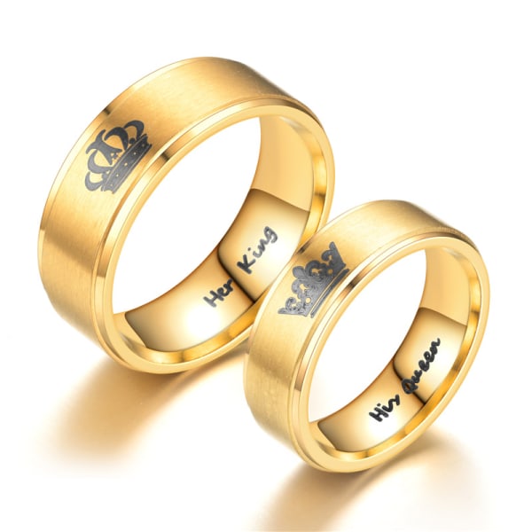 Parringe Sæt, Titanium Stål Matching Promise Wedding Engagem