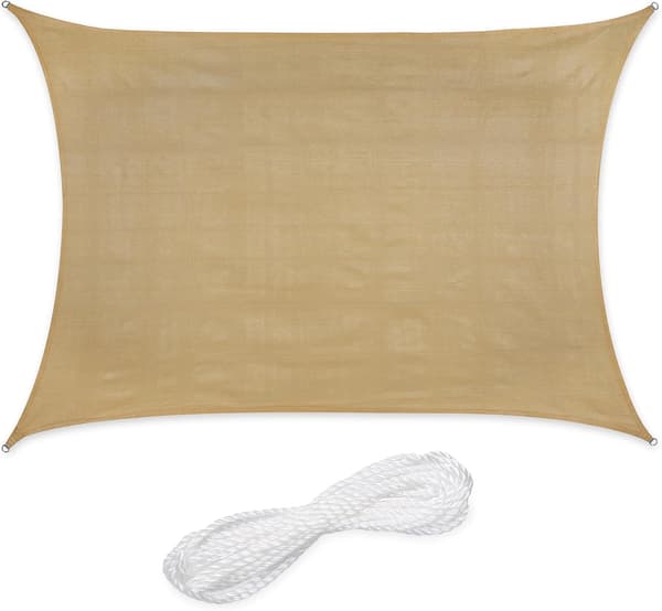 Utendørs skyggenett (beige rektangulær 2*3 meter)