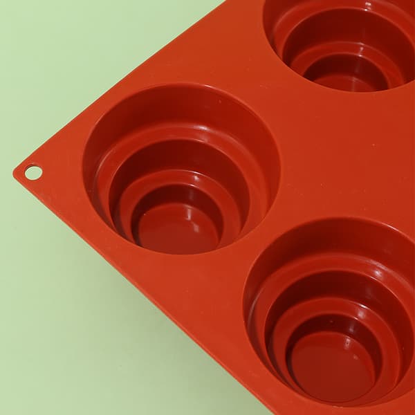 6 Hulrom Mini 3-lags Kake Silikonform - Lagkakeform DIY Rou