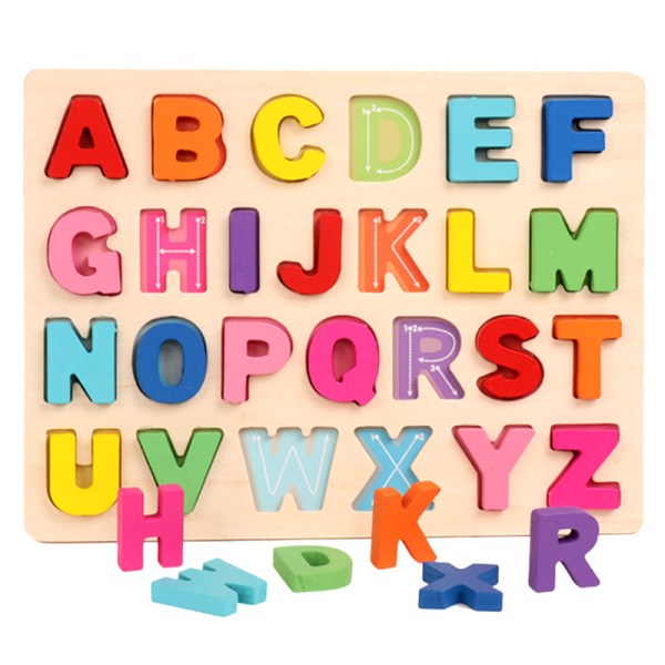 1st trä alfabet pussel ABC bokstäver Lär bokstäver utbildning