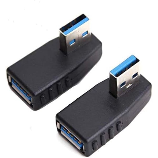 USB 3.0-adapter 90 graders hane-till-honkontakt Plugg vänstervinklad