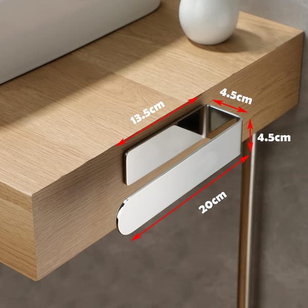 Rustfritt stål håndkleholder, 20 cm baderomstilbehør, ingen boring