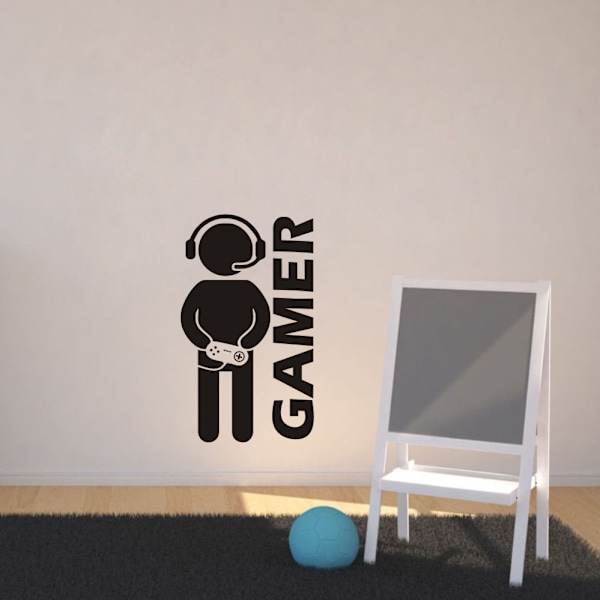 Gamer with Controller -seinätekstitarra, Game Boy -seinätarra, Vi